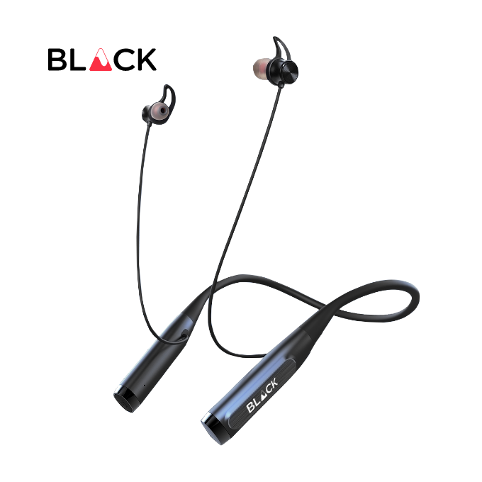 BLACK BassBand 2 Wireless Bluetooth Neckband with Mic, Upto 120H Playtime, 1 Yr Warranty BLACK BassBand 2 Wireless Bluetooth Neckband with Mic, Upto 120H Playtime, 1 Yr Warranty